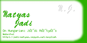 matyas jadi business card